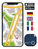 musegear Schlüsselfinder mit Bluetooth App aus Deutschland I Maximaler Datenschutz | dunkelblau 1er Pack I GPS Ortung/Kopplung I Schlüssel Finden