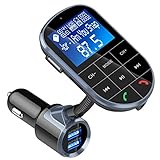 Bluetooth FM Transmitter, AceTend FM Transmitter KFZ Auto Radio Adapter Freisprecheinrichtung Car Kit Integriertem mit An / aus Schalter, A2DP-Funktion