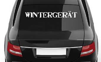 Aufkleber "Wintergerät" fürs Winterauto