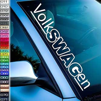 Autoaufkleber mit dem Schriftzug Volkswagen
